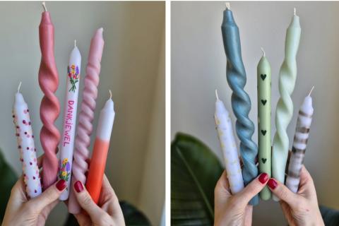 Feestelijke dinerkaarsen maken © © AtelierAllTheway